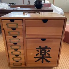 木製薬箱　アンティーク　昭和レトロ