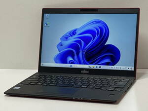 ★1円スタート ガーネットレッド 第8世代Core i5 LIFEBOOK U939/B Core i5 8365U 1.6GHz/8GB/SSD256GB/WiFi/13.3FHD 2