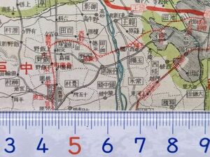 mB19【地図】山梨県 昭和14年 [山梨電気鉄道 富士身延鉄道 富士山麓電気鉄道・自動車線 青梅街道 要害温泉 八ヶ岳念場原 井出原 三里原