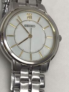 【美品】SEIKO セイコー 7N01-0BC0 腕時計 ステンレススチール クオーツ 白文字盤 レディース