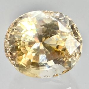 1円〜!!〔天然サファイア1.710ct〕d 約6.7×5.8mm ルース 裸石 宝石 jewelry yellow sapphire corundum コランダム DC0/DC0 テDG0 w4 す82