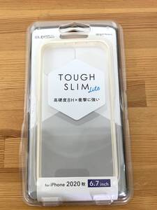 エレコム ELECOM PM-A20CTSLFCIV iPhone 12 Pro Max 用 ハイブリッドケース/TOUGH SLIM LITE/フレームカラー/アイボリー