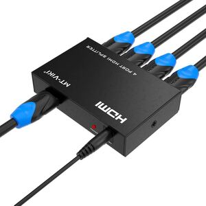 HDMI 分配器 1入力4出力 4K HDMI スプリッター 4K@30Hz 4出力同時出力 4ポート HDMI1.4 スプリッター 4画面同時出力