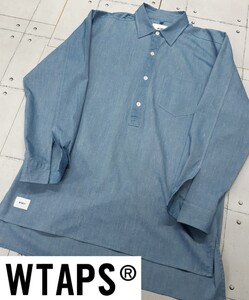 WTAPS KULTUR LS 01 SHIRT PORA CHAMBRAY COOL MAX ダブルタップス プルオーバー シャンブレー シャツ 