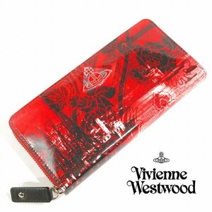 新品1円～★定価4.1万 Vivienne Westwood ヴィヴィアンウエストウッド 牛革レザー ラウンドファスナー長財布 ORB LONDON BRIDGE ◆5041◆