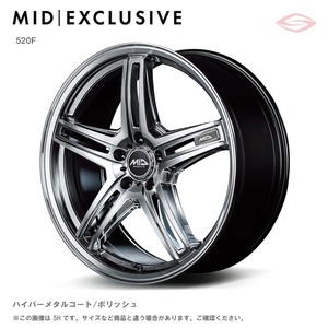 RMP 520F アルミホイール 1本 20x8.5 +38 114.3 5H(ハイパーメタルコート/ポリッシュ) / 20インチ MID