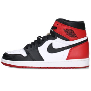 ナイキ スニーカー 2016 AIR JORDAN 1 RETRO HIGH OG BLACK TOE 555088-125 27cm エアジョーダン1レトロハイオージーつま黒 中古 HJ12