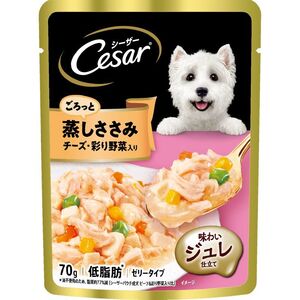 マース シーザー ごろっと蒸しささみ チーズ・彩り野菜入り 70g 犬用フード