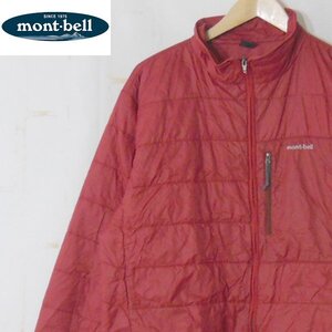 モンベルmont-bell■中綿入り ナイロンジャケット ジップアップ インナージャケット 1102432■L■レッド ※NK4d02021