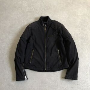 美品●POLO RALPH LAUREN●USED WASH加工スウェット ライダース ジャケット ブルゾン●ポロ ラルフローレン