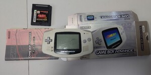 GBA　ゲームボーイアドバンス 本体　説明書外箱あり　ホワイト おまけ　ソフト　遊戯王デュエルモンスターズⅡ