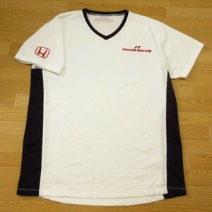 ◎未使用！HONDA RACING ホンダレーシング F1◆Tシャツ ユニフォーム ピットシャツ メカニック◆メンズ 白 XLサイズ◆AA0475