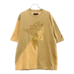 NIKE ナイキ 21SS ×TRAVIS SCOTT JORDAN BRAND AS M J TS SS TOP トラヴィス スコット 再構築 半袖Tシャツカットソー ブラウン CW3168-247