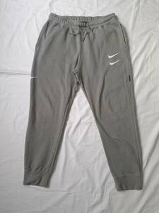 NIKE ナイキ スウッシュ フレンチテリー スウェット ロングパンツ size XL グレー 左ポケットにシミあります 状態良い CJ4881 ロゴ刺繍多数