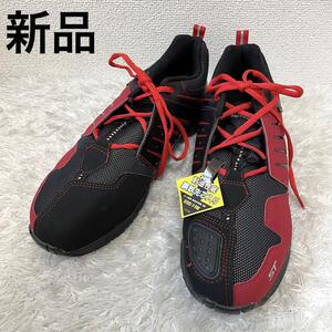 【新品】 出来る男の相棒　ダンロップ DUNLOP 安全靴 MOTORSPORT 30cm 赤　バイク　野外　作業　現場　ブラック　