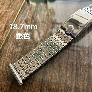 18.7mm 銀色　swiss BLOX type 腕時計バンド　ヴィンテージ　中古品