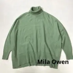 Mila Owen カシミヤブレンド ハイゲージベーシックニットプルオーバー