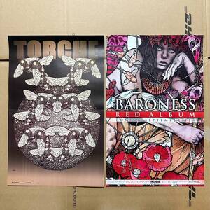 Baroness Red Album Coliseum No Salvation Torche ポスター John Baizley Jacob Bannon Relapse records Hydra head Isis メタル 非売品