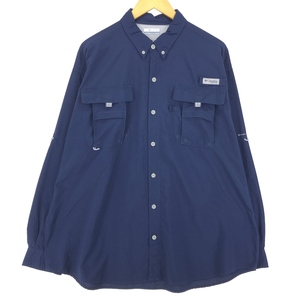 古着 コロンビア Columbia PFG OMNI-SHADE ボタンダウン 長袖 フィッシングシャツ メンズXL相当 /eaa470556