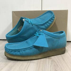 Clarks Originals Wallabee Teal Textile BUFF chukka bootsクラークス ワラビー モカシン チャッカ ブーツ ブルー ターコイズ キャンバス