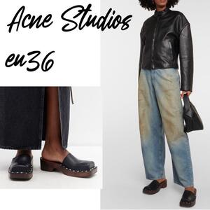 【定価7.5万】AcneStudios レザー サンダル ミュール EU36