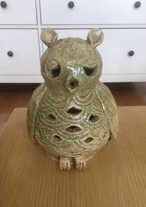 ふくろう　置物　陶芸品