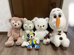 ディズニーぬいぐる　ミッキー　ジェラトーニ　シェリーメイ　ユニベア　オラフ