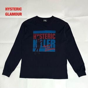 【人気】HYSTERIC GLAMOUR 　ヒステリックグラマー　HYS KILLER プリント リブ付Tシャツ　ロンT　ヒスガール　ユニセックス　02173CL13