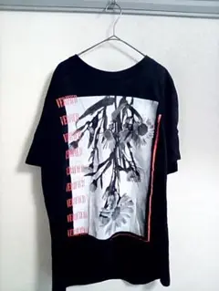 Original Use XL 黒 Tシャツ 花デザイン