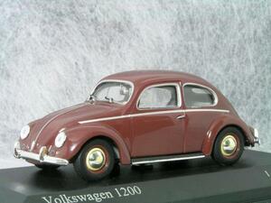 ● 1/43 フォルクス ワーゲン 〓 1200 ( 1953 ) オーバル ウインドウ / ブラウン 〓 VW MINICHAMPS