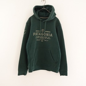 【ユニセックス】パタゴニア Patagonia*裏起毛プリントパーカー*XS厚手プルオーバーフードグリーンイエロー(27-2410-148)【72K42】