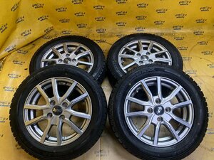 K-1006☆2022年製☆165/65R14 DUNLOP WINTERMAXX WM02☆SR 14x4.5J+44 4/100 ハブ径約67㎜☆スタッドレス☆ソリオ デリカD:2 パッソ