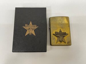 【T26180】ZIPPO ライター / ヴィンテージ Vintage / Marlboro マルボロ ロングホーン / 火花〇