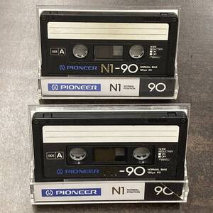 0187T パイオニア N1 90分 ノーマル 2本 カセットテープ/Two PIONEER N1 90 Type I Normal Position Audio Cassette