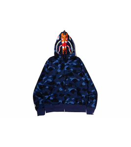 エイプ　A BATHING APE 　COLOR CAMO NAVY TIGER SHARK　ダブル　フード　カラーカモ　タイガー　シャーク　パーカー　S