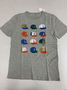 ■ＧＡＰ■新品■160■ギャップ■Ｔシャツ■野球■グレー■USA■1-1