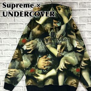 Supreme × UNDERCOVER シュプリーム × アンダーカバー コラボパーカー 総柄 手の研究 絵画 冬服 秋服 古着 ニコラ・ド・ラルジリエール