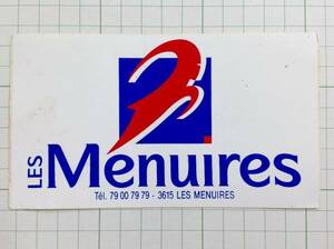 フランス 古いステッカー：LES Menuires 広告 ビンテージ 車 +Gb