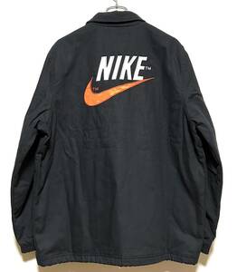 【美品】NIKE NSW TREND WC JACKET（XL）黒 ナイキ トレンド カプセル コーチジャケット ビッグ ロゴ 中綿 キャンバス ダック