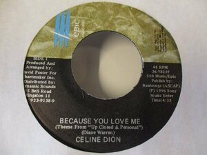 ジャマイカ盤・7インチ 『Celine Dion / Because You Love Me』 (RP EP)