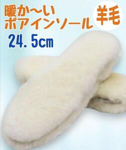 　24.5cm ボア　インソール　中敷き　温かい　防寒　冷え性 暖かい　冬　足先　保温　靴