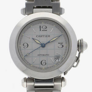 CARTIER カルティエ W31023M7 パシャC シルバーダイヤル SS 自動巻き メンズ 【121874】