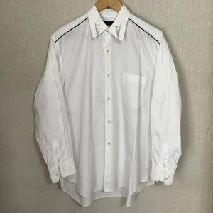 1987SS COMME des GARCONS HOMME PLUS 鉤デザイン襟 長袖シャツ 白 コムデギャルソンオムプリュス アーカイブ