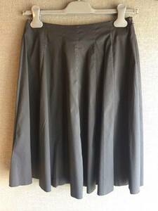 新品 プラダ 最高級 コットン フレア スカート 38 黒 ブラック PRADA