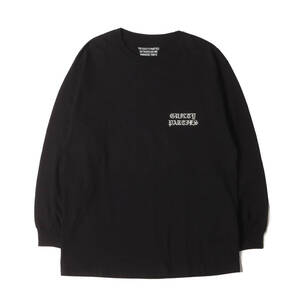 WACKO MARIA ワコマリア Tシャツ サイズ:L 23AW ブランドロゴ刺繍 ロングスリーブ Tシャツ (CREW NECK LONG SLEEVE T-SHIRT) ブラック