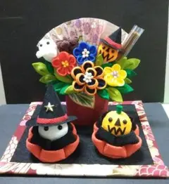 つまみ細工　雛うさぎ　ハロウィンのお飾り　③