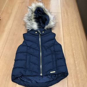 【中古】H&M エイチアンドエム　フード取り外し可中綿ベスト　サイズ　EUR 98/104 US 2-4Y