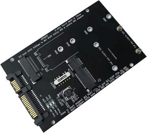 SATA M.2 NGFF SSD & mSATA SSD → 2.5 インチ SATA 3.0 変換 アダプター 2 in 1 Combo M.2 NGFF & mSATA SSD to SATA 3.0