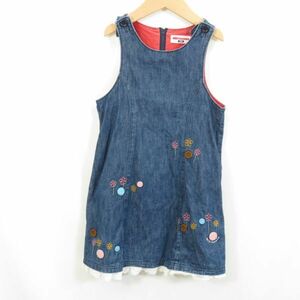 MIKI HOUSE デニム フリル ワンピース size120/ミキハウス　dt05 0504