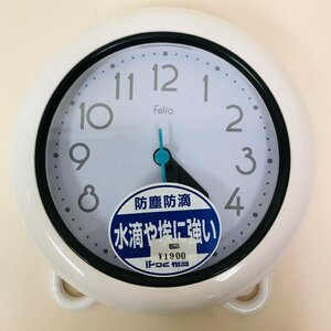 qow.YLE04　バブルコート　felio　KITCHEN＆BATH　CLOCK　FEW130　WH　新品　水滴や埃に強い